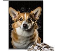 Rompecabezas de 1000 Piezas de Madera con diseño de Perro Corgi, Ideal para decoración del hogar y la Oficina, cumpleaños, 50x75cm, Fiesta de cumpleaños para Hombres y Mujeres
