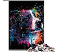 Rompecabezas de 1000 Piezas de Madera con diseño de Perro Pastor, Ideal para el hogar, 50x75cm, Ideal para Adolescentes, Fiestas
