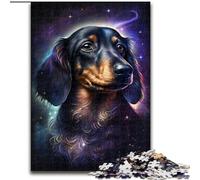 Rompecabezas de 1000 Piezas de Madera con diseño de Perro Salchicha, Año Nuevo, Ideal para Fiestas de 50x75cm Juego de ingenio para Adolescentes
