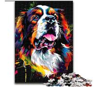 Rompecabezas de 1000 Piezas de Madera con diseño de Perro San Bernardo, Ideal para el hogar, 50x75cm, Ideal para Adolescentes, Fiestas