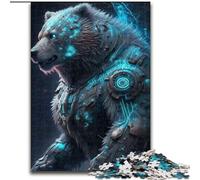 Rompecabezas de 1000 Piezas de Madera con Forma de Oso Polaris Steel Claw, Juego Interactivo Familiar, Rompecabezas, Juguete Educativo(50x75cm)