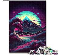 Rompecabezas de 1000 Piezas de Madera con Olas del océano japonés, Ideal para el hogar, 50x75cm, Ideal para Decorar y desafiar el Cerebro
