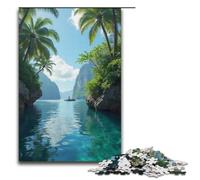 Rompecabezas de 1000 Piezas de Madera con paisajes de Otro Mundo para niños Ideal para interacción Entre Padres e Hijos (38 x 26 cm)