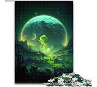 Rompecabezas de 1000 Piezas de Madera con Planetas y Galaxias de Colores para Adultos, Rompecabezas de Alta dificultad para Adolescentes, 50x75cm, Juego Interactivo Familiar