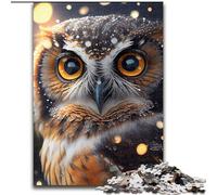 Rompecabezas de 1000 Piezas de Madera con Retrato de búho, Padres, Parejas y Amigos a Partir de 14 años, 50x75cm, Ideal para una Divertida Noche de Juegos en Familia