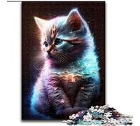 Rompecabezas de 1000 Piezas de Madera con un Adorable Gatito nebuloso Juego Interactivo Familiar Apto para Mayores de 14 años 50x75cm Juego de ingenio