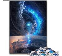 Rompecabezas de 1000 Piezas de Madera con un Agujero Negro cósmico de fantasía Colorida Juego Familiar Interactivo,Apto para Mayores de 14 años 50x75cm Juego de ingenio