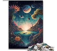 Rompecabezas de 1000 Piezas de Madera con un Paisaje Espacial alucinante Padres,Parejas y Amigos Edad Recomendada: 14+ 50x75cm Una Divertida Actividad para una Noche de Juegos