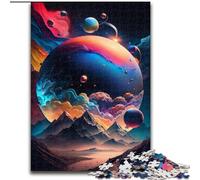 Rompecabezas de 1000 Piezas de Madera con un Universo Colorido y Planetas Divertida Actividad para Hacer en casa Juego de ingenio para Adolescentes Fiestas