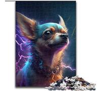 Rompecabezas de 1000 Piezas de Madera de Chihuahua Colorido, Ideal para Regalar en Navidad, cumpleaños, Halloween, Humor y Mucho más