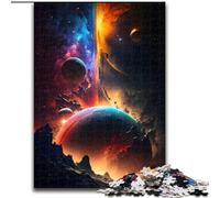 Rompecabezas de 1000 Piezas de Madera de los Colores del Universo, Navidad y Año Nuevo, 50x75cm,Juego de ingenio para Adolescentes, Vacaciones
