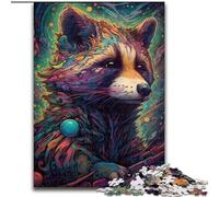 Rompecabezas de 1000 Piezas de Madera de Mapache, navideño, Obra de Arte humorística, 50x75cm, Ideal para cumpleaños, Navidad, Halloween