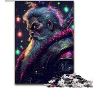 Rompecabezas de 1000 Piezas de Madera de Papá Noel Punk, Navidad y Año Nuevo, Regalo navideño de 50x75cm, Juego de ingenio para Adolescentes, Regalo navideño
