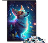 Rompecabezas de 1000 Piezas de Madera de Perro Corgi, Divertido Juego de ingenio para Adolescentes, 50x75cm