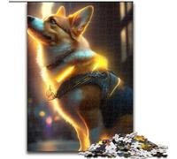 Rompecabezas de 1000 Piezas de Madera de Perro Corgi, Ideal para Decorar el hogar o la Oficina, 50x75cm, Ideal para Decorar tu hogar o para Regalar en cumpleaños