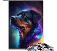 Rompecabezas de 1000 Piezas de Madera de Perro Rottweiler, Divertido para el hogar, 50x75cm, decoración DIY, desafía el Cerebro