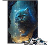 Rompecabezas de 1000 Piezas de Madera País de Las Hadas de Gato Persa, Ideal para Decorar el hogar o la Oficina, 50x75cm, cumpleaños