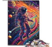 Rompecabezas de 1000 Piezas de Madera para Adultos, diseño de Astronauta, Actividad para el hogar, 50x75cm, Ideal para Fiestas de cumpleaños para Hombres y Mujeres