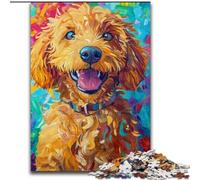 Rompecabezas de 1000 Piezas de Madera para Adultos, diseño de caniche, Ideal para Hacer en casa, 50x75cm, cumpleaños