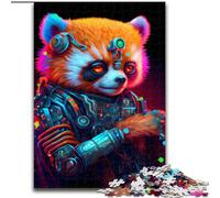 Rompecabezas de 1000 Piezas de Madera para Adultos, diseño de Panda Rojo Ideal como decoración o Regalo de cumpleaños 50x75cm Ideal para cumpleaños, Fiestas y Ocasiones Especiales