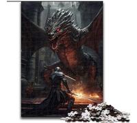 Rompecabezas de 1000 Piezas de Madera para Adultos, navideño, con temática de Dragon Dungeon Boss, 50x75cm, Ideal para cumpleaños, Navidad y Halloween