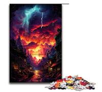 Rompecabezas de 1000 Piezas de Madera para niños con temática de apocalipsis psicodélico Colorido y distópico Ideal para interacción Entre Padres e Hijos (75 x 50 cm)