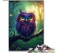 Rompecabezas de 1000 Piezas de Madera Sueño Búho, Ideal para Adolescentes y coleccionistas, Ideal como decoración del hogar y Regalo de Viaje(50x75cm)