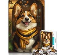 Rompecabezas de 1000 Piezas de Magic Corgi para Adultos y Adolescentes Un Juego desafiante Cada Pieza es única Diversión Familiar desafiante (38x26cm)