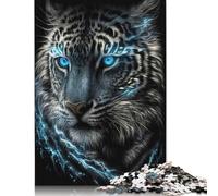 Rompecabezas de 1000 Piezas de Magic Frost Tiger para Adultos, Rompecabezas para Adultos y Adolescentes a Partir de 12 años, 1000 Piezas (75 x 50 cm) <