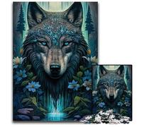 Rompecabezas de 1000 Piezas de Mandala Wolf in Jungle para Adultos, desafiante Rompecabezas para Adolescentes, Juego Interactivo Divertido para Toda la Familia, 50x75cm/19,68x29,52 Pulgadas