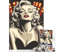 Rompecabezas de 1000 Piezas de Marilyn Monroe Pop Art antiestrés Regalo de cumpleaños Juego Educativo con Piezas aleatorias entrelazadas tamaño 38x26cm