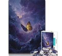 Rompecabezas de 1000 Piezas de Mariposas al óleo para Adultos Ideal para Noches de Juegos Juguete Colorido para Regalar en casa (38x26cm)