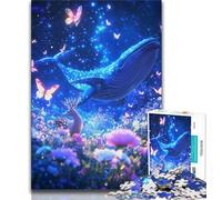 Rompecabezas de 1000 Piezas de Mariposas y Ballenas para Adultos, un desafío difícil y antiestrés, Ideal para Decorar tu Escritorio (50x75cm)