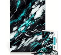 Rompecabezas de 1000 Piezas de mármol Blanco y Negro con articulaciones afiladas Juego de lógica para Pasar un rato Agradable Divertido (50x75cm)