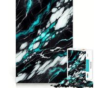 Rompecabezas de 1000 Piezas de mármol Blanco y Negro,Corte Exacto,Juguete para desarrollar la Capacidad cognitiva,Juego Relajante para el Tiempo de Juego,Regalo de cumpleaños (38x26cm)
