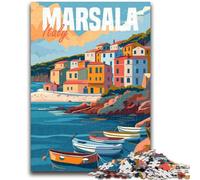 Rompecabezas de 1000 Piezas de Marsala, Italia Ejercita el Cerebro Juguetes adictivos para Cultivar la Paciencia Ideal para Parejas (tamaño 50x70cm)