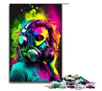 Rompecabezas de 1000 Piezas de máscaras de Gas para niños de Madera para decoración del hogar (75 x 50 cm)