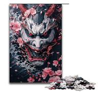Rompecabezas de 1000 Piezas de máscaras japonesas Antiguas para Adultos Rompecabezas de Madera para Juegos Familiares 1000 Piezas (75 x 50 cm)