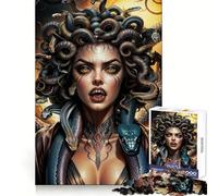Rompecabezas de 1000 Piezas de Medusa Gorgona Furiosa Desarrolla la lógica, fomenta la concentración y el Ocio Requiere una unión precisa Regalo Original (38x26cm)