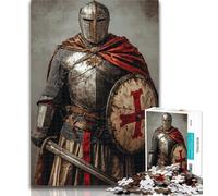 Rompecabezas de 1000 Piezas de Mighty Medieval Knight para Adultos, 1000 Piezas, Entrena tu Cerebro y Tus Manos, Regalo para Amigos y Familiares, 26x38cm