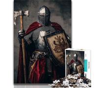 Rompecabezas de 1000 Piezas de Mighty Medieval Knight para Adultos, un desafío difícil y antiestrés, Toda la Familia (38x26cm)