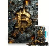 Rompecabezas de 1000 Piezas de minería de Rocas y Bitcoin para Adolescentes Rompecabezas Inteligente, Juguete para Pensar, Tiempo de relajación, Corte Limpio, Regalo para Festivales (50x75cm)