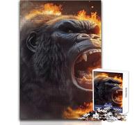 Rompecabezas de 1000 Piezas de Monkey Kong Inferno Roar para Adultos Juega y aprende Actividad Inteligente sincero para Celebrar Tamaño: 50x75cm