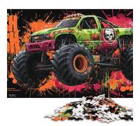 Rompecabezas de 1000 Piezas de Monster Truck Mayhem -2 para Adultos, Rompecabezas difíciles para Adultos, Rompecabezas Divertidos para Toda la Familia, 1000 Piezas (75 x 50 cm)