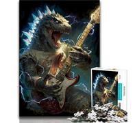 Rompecabezas de 1000 Piezas de Monstruo Tocando la Guitarra para Adultos, Ideal para Pasar el rato en casa Cada Pieza es única Un Juego desafiante y Divertido para Toda la Familia (50x75cm)