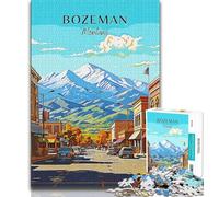 Rompecabezas de 1000 Piezas de Montana Bozeman Travel para Adultos, un Juego desafiante Ideal para Regalar a Toda la Familia (50x75cm)