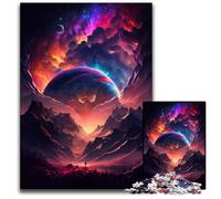 Rompecabezas de 1000 Piezas de montaña mística para Adultos, Adolescentes y familias. Decoración Hacer tú Mismo y un desafío para el Cerebro. 50x75cm/19,68x29,52 Pulgadas.