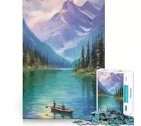 Rompecabezas de 1000 Piezas de montañas y Lago para Adolescentes Ayuda a Mejorar la Memoria Diseño fácil de armar Regalo entrañable (50x75cm)