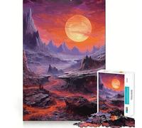 Rompecabezas de 1000 Piezas de montañas y Planetas para Adolescentes Ayuda a Mejorar la Memoria Diseño fácil de armar Regalo entrañable (50x75cm)