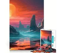 Rompecabezas de 1000 Piezas de Montañas y Planetas para Adolescentes Juguete Intelectual para Fortalecer los Lazos afectivos Corte de Calidad Regalo Memorable (38x52cm)